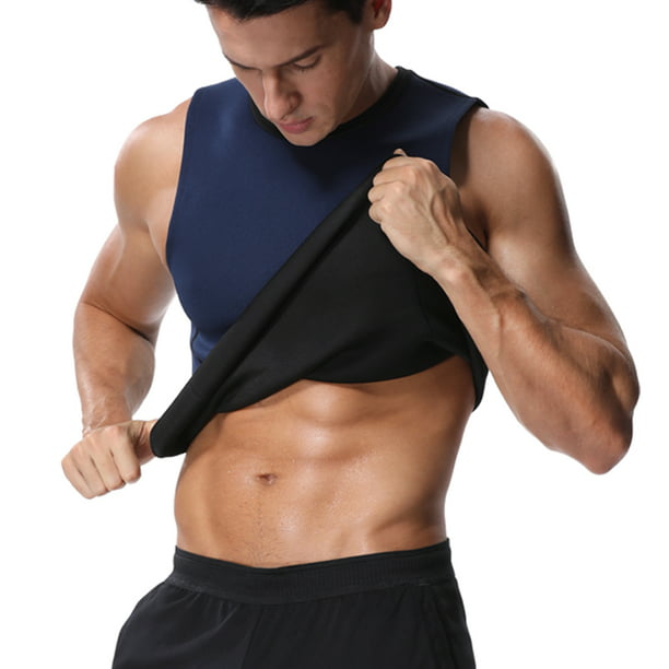 Black NonEcho Men Sauna Sweat Vest Weight Loss Waist Trainer 5X-Large 